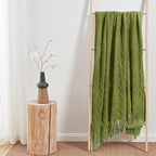 inhand Knitted Throw Blanket for Couch and Bed, Soft Living Room Home Decor Knitted Blanket with Tassel, Outdoor Lightweight Breathable Summer Blanket, Farmhouse Warm Woven Decorative, 50"x60"