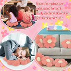 10 Pcs Cute Flower Pillow 15.75 Inch Flower Plush Throw Pillow Aesthetic Decorative Seating Cushion for Spring Back to School First Day of School Sofa Couch Bed Decor(Monochrome,Pink)