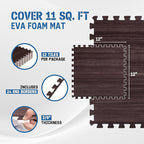 Yes4All EVA Interlocking Mats, Puzzle Floor Tiles, Foam Floor Padding with Border for Furniture, Home Space, Living Room, Garage 11,22,32 SQFT