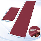 StepRite Kitchen Mats, 2PCS Kitchen Rugs, Cushioned Anti Fatigue Kitchen Mats for Floor, Non-Slip Standing Desk Mat, Waterproof Kitchen Rug Set for Kitchen, Floor, Office, 17.3"x30"+17.3"x70", Red