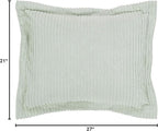 Better Trends Jullian Collection is Super Soft and Light Weight in Bold Stripes Design 100% Cotton Tufted Unique Luxurious Machine Washable Tumble Dry, Standard Sham, Sage