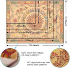 Accnicc Yellow Sun and Moon Tapestry Vintage Indie Boho Tapestry Wall Hanging with Sunflowers Butterfly Moth Constellation Aesthetic Wall Tapestries for Bedroom Dorm Living Room (Orange, 70.8'' ×