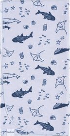 Gerber Unisex Baby 100% Cotton Flannel Receiving Blankets 30x30 Inches (Pack of 4), Coastal Calm, One Size