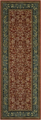 GarveeHome Kitchen Runner Rug 2.5x10 Red Runner Rug Non Slip Washable Runners for Hallways, Boho Vintage Rugs with Rubber Backing Soft Low-Pile Indoor Long Carpet for Entryway Bedroom