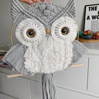 ACEDSGN Macrame Owl Wall Hanging Boho Hippy Decor, Handmade Tapestry Fiber Art Wall Decor for Nursery Bedroom Living Room, Sustainable Gift for Owl Lovers & Nature Fans