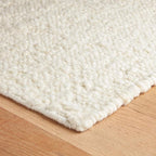 Dash & Albert Holmstead Ivory Handwoven Wool Rug, 8.5 X 11.5 Feet, Ivory Solid Pattern