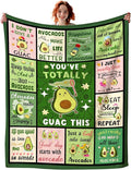 Avocado Blanket Cartoon Avocados Throw Blankets Funny Fruits Blankets for Girls Boys Women Best Christmas Birthday Avocado Gifts for Bedroom Living Rooms All Season 60"x50"