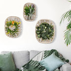 Maxcheck 3 Pcs Rustic Baskets Decoration Vintage Woven Wooden Basket Farmhouse Wooden Nesting Trays Decorative Basket for Home Kitchen(18.9 x 12.6'', 15 x 11'', 12.6 x 8.7'')