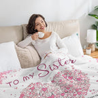 Aipon Sister Gifts Blanket, Sisters Birthday Gifts for Sister, to My Sister Blanket 50"x 60", Big Sister Gift for Sister Wedding Graduation, Sister Blankets from Sister Adult Best Sister Ever Gifts