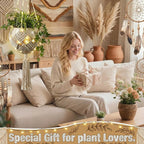 3 Sets Patterned Woven Plant Hanging Baskets with Lights and Hooks, Macrame Plant Hanger, Hanging Planters for Indoor and Outdoor Plants, 3 Sizes of Boho Hangers for Planter Baskets
