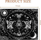 KJHL Skull Tapestry Black and White Skeleton Lovers Tapestries Aesthetic Large Gothic Butterfly Wall Hanging for Bedroom Living Room 59ʺ x 79ʺ