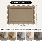 Easy Jute Outdoor Mats for Front Door, 2x3 Small Washable Kitchen Rugs, Farmhouse Brown Throw Rug Non Slip Indoor Outdoor Carpet for Porch Entryway Foyer