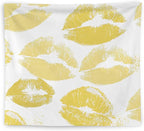 WNAGT Trendy Black and White Kiss Lips Tapestry Wall Hanging, Funky Makeup Wall Decor, Fashion Aesthetic Wall Blanket Decor for Girls Room College Dorm Makeup Room Beauty Room, 50x60 Inch