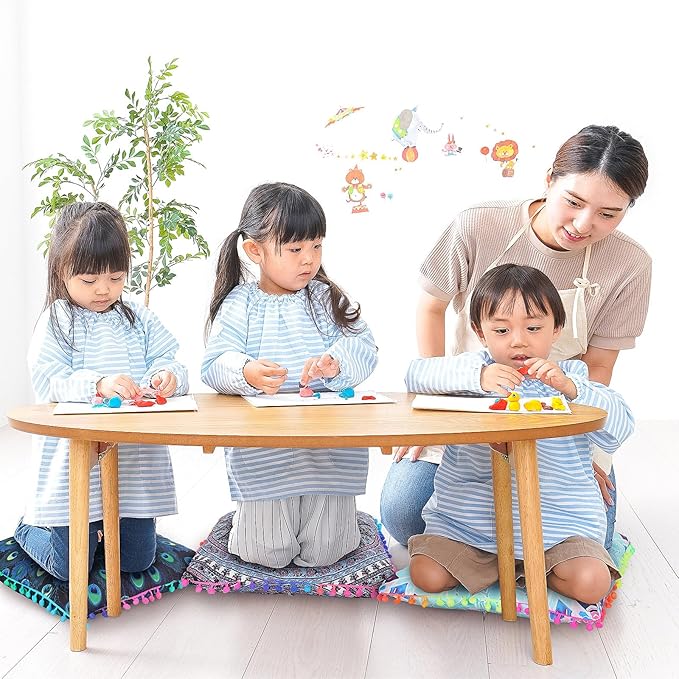 Ganeen 12 Pcs Floor Cushions for Classroom 16'' Boho Kids Seating Pillow Flexible Floor Cushions Meditation Pillows for Toddler Sitting Home School Classroom Kindergarten Daycare Nursery(Square)