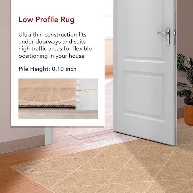 Nuloom Billy Ivory, 5' x 8', Recycled Polyester, Soft and Textured, High Traffic, Stain Resistant, Easy Clean, Durable, Machine Washable Runner for Bedroom, Living Room, Dining, Den, Foyer, Entryway