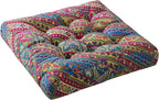 Codi Meditation Pillow, Large Pillows Sitting for Adults and Kids, Boho Cushions for Yoga Living Room Tatami Sitting Home Decor, Memory Foam Added, 22x22 Inch, Multi Blaidiere