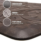 KMAT Kitchen Mat Cushioned Anti-Fatigue Floor Mat Waterproof Non-Slip Standing Mat Ergonomic Comfort Floor Mat Rug for Home,Office,Sink,Laundry,Desk 39"(L) x 20"(W),Brown