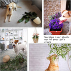 2 PCS Macrame Plant Hanger Indoor Hanging Plant Holder Hand-Woven Cotton Rope Flower Pot Basket with Metal Hook Rings Window Plant Hanger for Outdoor Hanging Pots Home Boho Decor, No Tassels, 23.6"