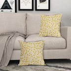 Yellow Floral Pillow Covers 24x24 Set of 2 Vintage Rustic Old Style Cute Small Flower Cream Print Decorative Outdoor Pillowcases Farmhouse Throw Cushion Case Decor for Couch Sofa Bed