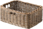 StorageWorks Pantry Baskets, Willow Storage Baskets for Organizing, Shelves, Pantry Organizers and Storage, Light Brown, 15"L x 11"W x 6 ¾"H