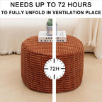 Asuprui Pouf Ottoman Round Ottoman Foot Rest Foot Stool Poufs for Living Room Bean Bag Chair Floor Pouf Storage Solution or Wedding