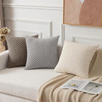 Kevin Textile 16x24 Inch Pillow Cover 1 Pack Boho Decorative Soft Striped Corduroy Lumbar Farmhouse Solid Color Accent Rectangle Cushion Case for Living Room Couch Sofa Bed, Light Grey