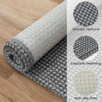 EARTHALL Woven Area Rug 3x5 Ft Washable Rugs for Entryway Braided Non Slip Rubber Backed Throw Rugs Door Mat Indoor Outdoor Entrance Cotton Carpet for Kitchen Foyer Front Door, Dark Gray