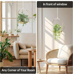 Hanging Planters for Indoor Plants - Plant Hanger Outdoor, Metal Plant Hanger Mid Century Boho Macrame, Hanging Wall Ceiling Window, Gift for Mom, Plant Lovers, Housewarming