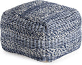 Anji Mountain Pouf Ottoman Foot Rest, Handmade Ottoman Pouf, Comfortable Foot Stool, Decorative Floor Seating for Living Room Decor, Bedroom & Home Décor Accent - Pebble Loom