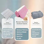Bazaar Anatolia Turkish Beach Towel – 100% Cotton, Quick Dry, Sand Free Towel for Bathroom, Camping, Travel, Hot Pink – Oversized 71x39 Inches – Diamond Fuscia