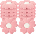 10 Pcs Cute Flower Pillow 15.75 Inch Flower Plush Throw Pillow Aesthetic Decorative Seating Cushion for Spring Back to School First Day of School Sofa Couch Bed Decor (Monochrome,Deep Pink)