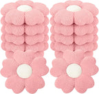 10 Pcs Cute Flower Pillow 15.75 Inch Flower Plush Throw Pillow Aesthetic Decorative Seating Cushion for Spring Back to School First Day of School Sofa Couch Bed Decor (Monochrome,Deep Pink)
