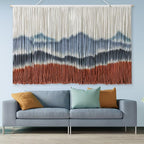 Tiamon Boho Wall Decor - 59''W x 35.4'' L Macrame Wall Hanging Dip-Dye Large Tapestry Art for Home Bathroom Farmhouse Bedroom Living Room Office Natural Modern Rustic Decoration