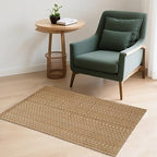 Entryway Rug,Indoor Door Mat 2x3 ft Small Area Rugs,Boho Style Braided Rug,Neutral Solid Rugs,Entrance Doormat for Front Porch,Bathroom,Kitchen,Bedroom,Tan Brown