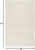 Dash & Albert Haverhill French Blue Handwoven Cotton Rug, 7.5 X 9.5 Feet, Blue/Ivory Solid Pattern