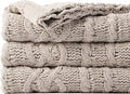 Battilo Light Grey Throw Blanket for Couch, Woven Chenille Knit Throw Blanket Versatile for Chair, 51 x 67 Inch Super Soft Warm Decorative Blanket for Bed, Sofa and Living Room