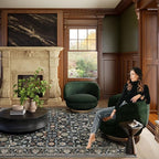 Washable Area Rugs for Living Room: 6x9 Bedroom Rug Vintage Boho Area Rug Stain Resistant Non Slip Low Pile Lightweight Soft Carpets for Living Room Dining Room Kitchen Nursery Kids Room Farmhouse