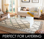 SAFAVIEH Natural Fiber Collection Area Rug - 5' x 7'6", Natural Brown, Handmade Jute, Farmhouse Style, Chunky Textured Thick Pile (NF447A)
