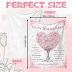 Aipon Daughter Blanket from Mom Dad 60"x80" Sentimental Gift Perfect Heartfelt Gift for Adult Daughter Blanket for Daughter on Birthday Wedding Graduation