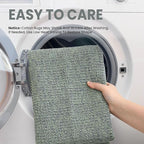 EARTHALL Washable Area Rug 4x6 Ft Non Slip Rugs for Entryway Braided Throw Rugs with Rubber Backing Bedroom Carpet Cotton Entry Rug Woven Floor Carpets for Bedroom Dining Room Living Room, Green/Grey