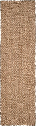 SAFAVIEH Natural Fiber Collection Runner Rug - 2'3" x 18', Natural & Natural, Handmade Jute, Ideal for High Traffic Areas in Living Room, Bedroom (NF181A)