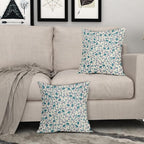 Blue Teal Pillow Covers 24x24 Set of 2 Vintage Floral Rustic Old Style Cute Flower Print Decorative Outdoor Pillowcases Seasonal Farmhouse Throw Cushion Case Decor for Couch Sofa Bed