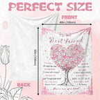 Aipon Best Friend Blanket 40"x50" Bestie Soul Sister Gift for Women Birthday Wedding Graduation Friendship Gift for BFF Women