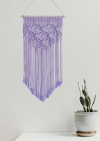 Handmade Cotton Home Decor Macrame Wall Hanging Purple