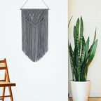 Winterdemoon Boho Grey Macrame Wall Hanging