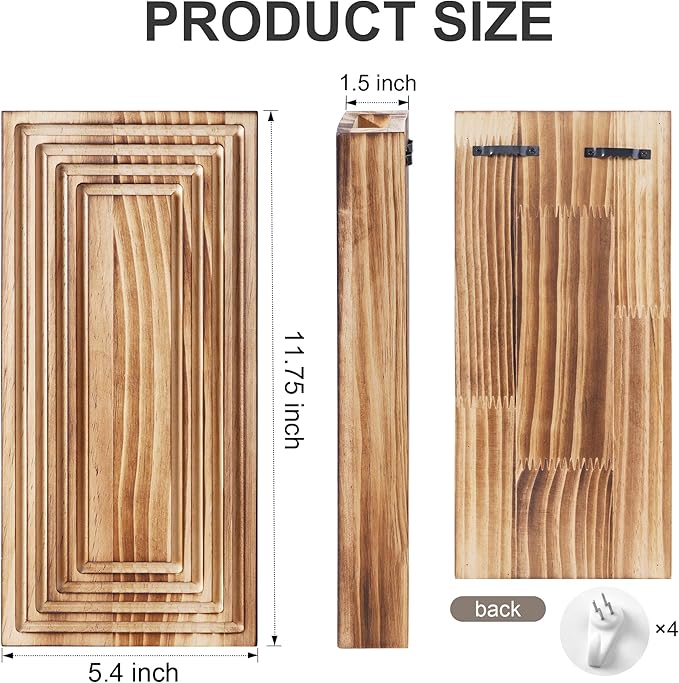 Wooden Wall Planter Vase Set of 2,2 Pack Hanging Planter for Indoor Fake Plants Modern Boho Farmhouse Wall Art Decor for Home Indoor Kitchen Modern Farmhouse Bathroom Living Room Dining Room