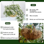3PCS 12 Inch Round Hanging Basket Liners Fabric Hanging Plant Liners Non-Woven Planter Liners Beige Felt Liners Replacement Inserts for Hanging Baskets Outdoor Plants - Avoid Bird Nesting