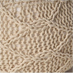 Knitted Round Pouf 20x20 - Cozy Cotton Floor Cushion, Modern Home Decor, Nursery Seating, Footrest, Soft Knit Design