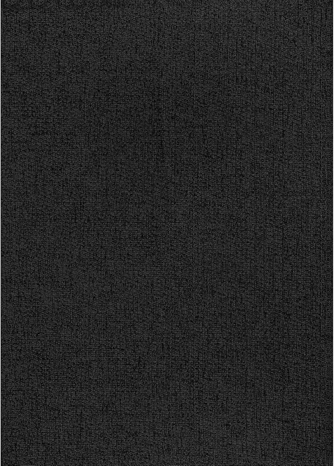 Easy Jute Rugs 9x12 Dark Gray Color Living Room Indoor Outdoor Area Rug for Farmhouse Patio and Kitchen Rug High Traffic Washable Easy to Clean Solid Woven Design Outside Carpet (9 x 12)
