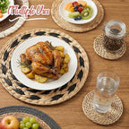 7 Pcs Boho Wall Basket Decor Decorative Hanging Woven Wall Basket Decor Round Farmhouse Hanging Baskets Handmade Woven Baskets Walls Decorative for Kitchen Rustic Home Summer Decorations